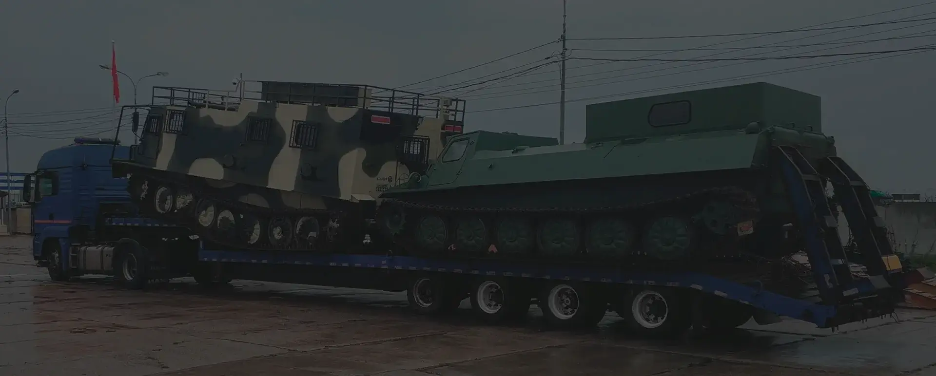 Транспортировка танков и ракет в селе Большие Березники (Приволжский округ - Республика Мордовия) с соблюдением секретности.